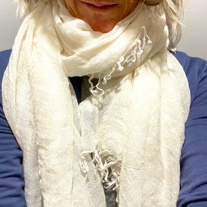 Chan Luu Cashmere and Silk Scarf- Eggshell